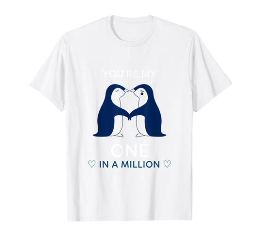 Romantic Penguin Cool you're my one animal love gift tee T-Shirt