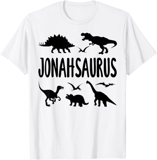 Dinosaur T Rex Jonah Jonahsaurus Boys Dino Name T-Shirt