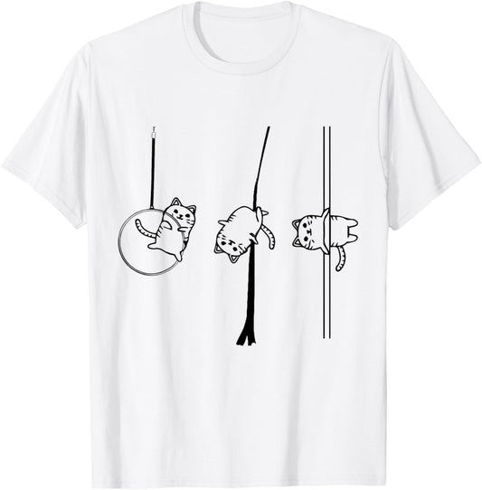 Circus Aerialist cat Aerialist Yogi Dancer Aerial Hoop Lover T-Shirt