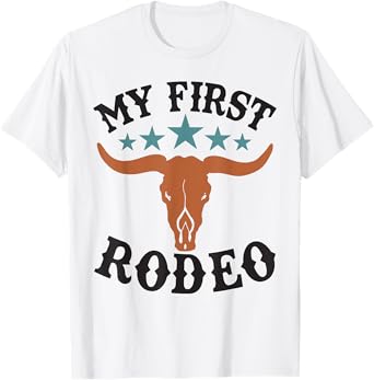 My First rodeo Birthday Cowboy Western Rodeo Party Matching T-Shirt
