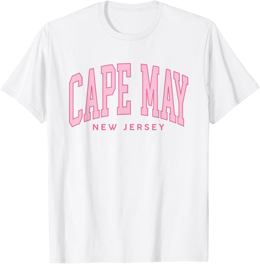 Vintage Cape May NJ retro throwback Beach Preppy girls T-Shirt