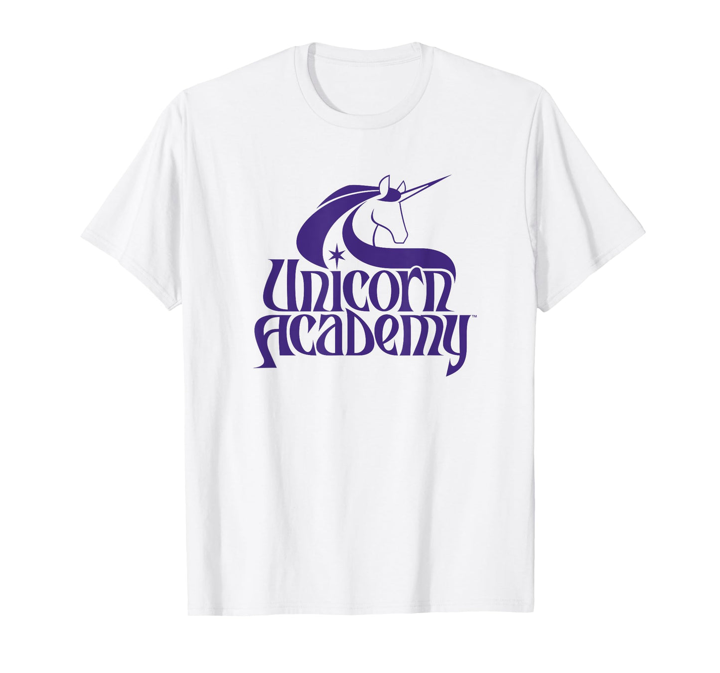 Unicorn Academy Silhouettes Graphic Front and Back Print T-Shirt