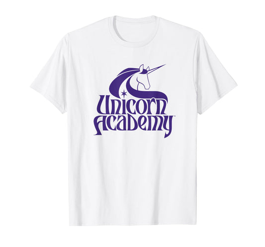 Unicorn Academy Silhouettes Graphic Front and Back Print T-Shirt