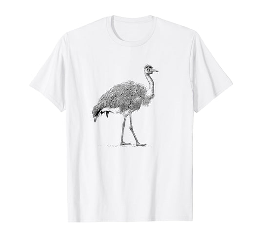 Zookeeper Retro Illustration Vintage Flightless Emu Lover T-Shirt