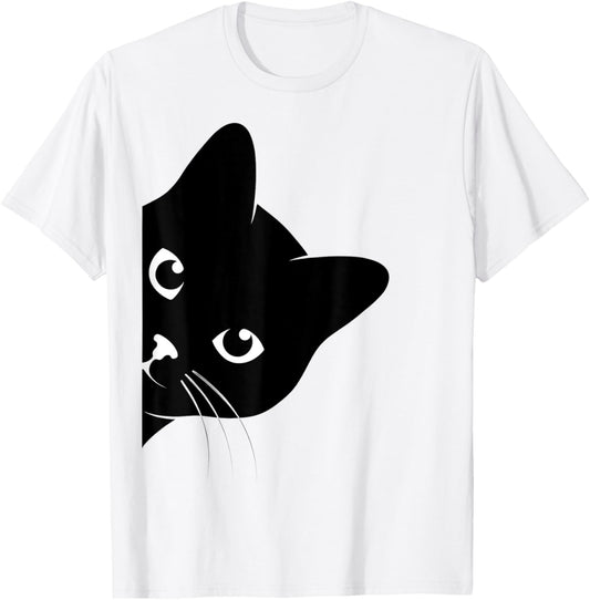Cute Peeking Cat Adorable Kitten for Women Men Kids T-Shirt