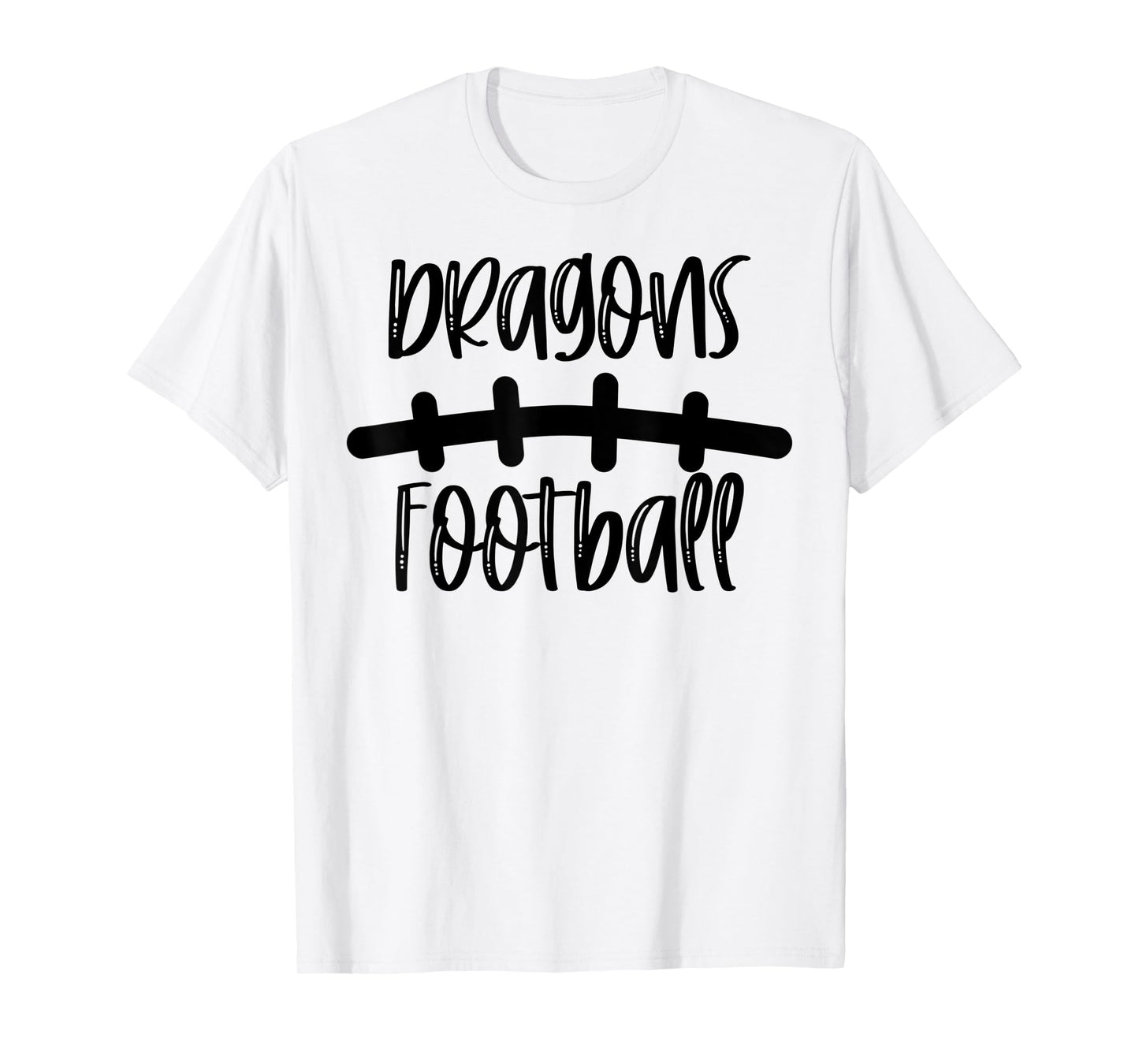 Dragons Football School Spirit Team Mascot Game Night T-Shirt