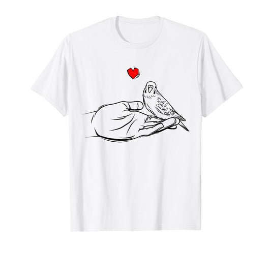 Budgie Love Parakeet Budgerigar Women T-Shirt White Small