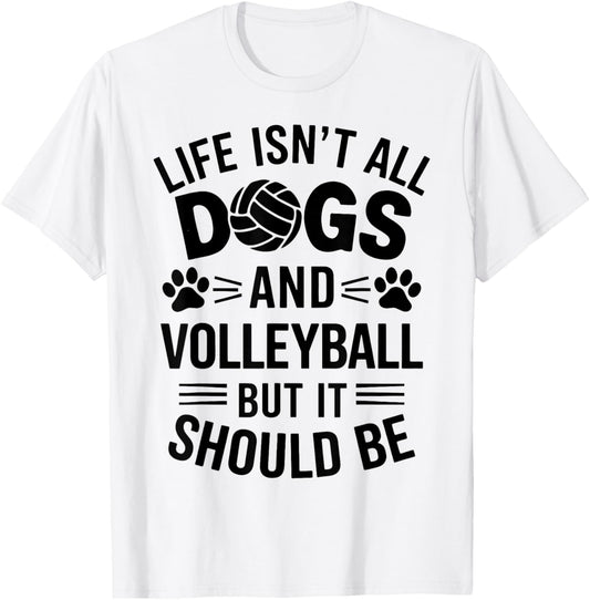 Dogs And Volleyball Funny Volleyball T-Shirt