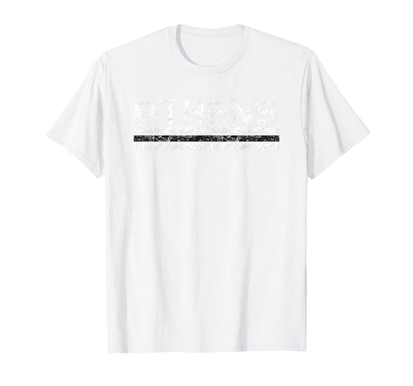 Athens Georgia Retro Vintage Weathered Stripe T-Shirt