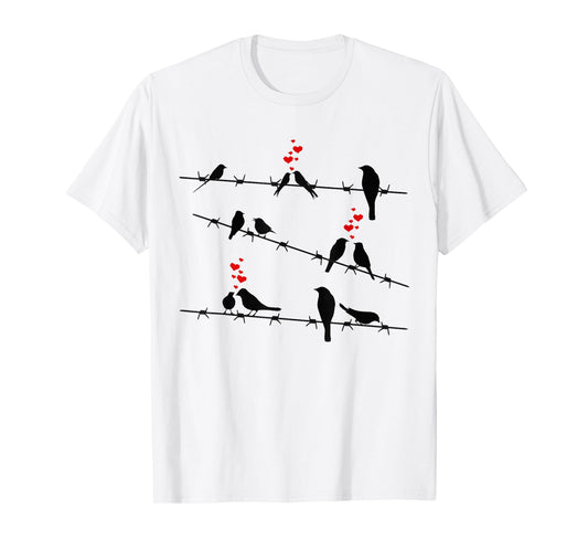 Cute Birds on a Wire T-Shirt
