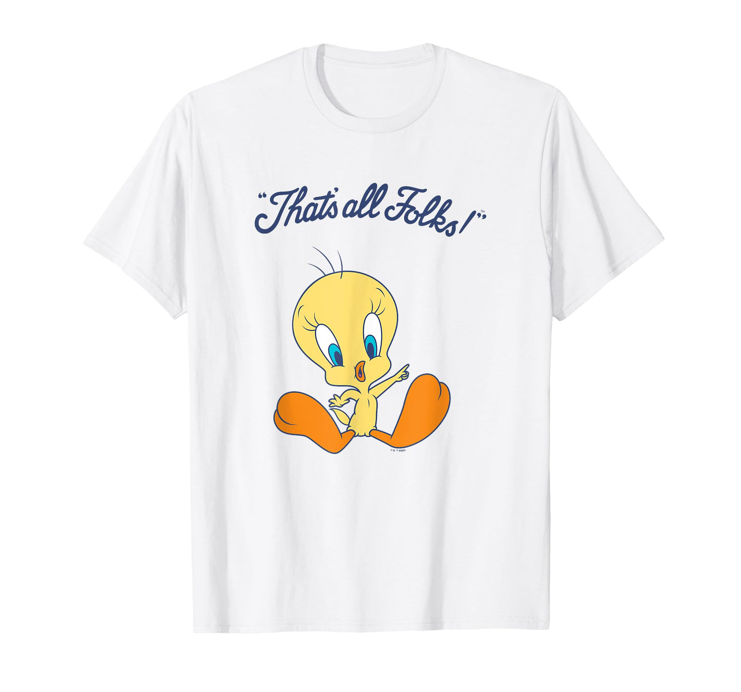 Looney Tunes "That’s All Folks!" Cute Tweety Bird Logo T-Shirt