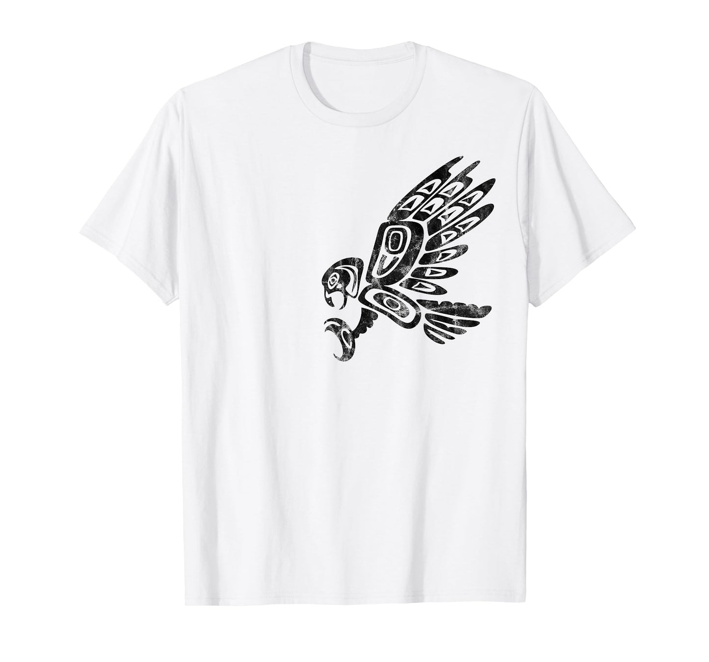 Falcon Abstract Haida Art Pacific Northwest Coast Bird T-Shirt