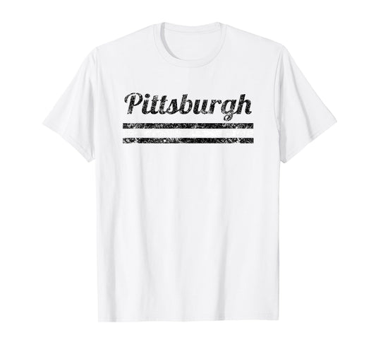 Pittsburgh Pennsylvania Retro Vintage Weathered Throwback T-Shirt