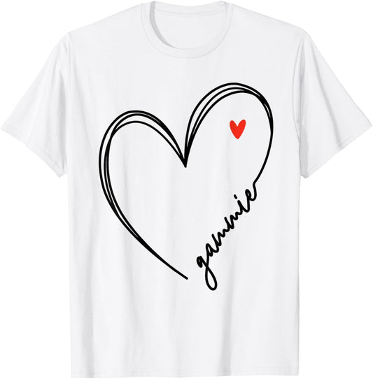 Cute Gammie With Heart Girl Women Mom Mother T-Shirt