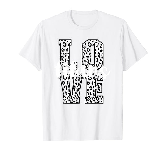 Titans Love Team Mascot School Spirit Game Night Leopard T-Shirt