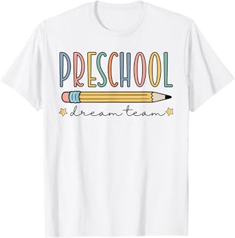 Preschool Dream Team Retro Back To School Teacher Student T-Shirt for Men Women Girls Kids