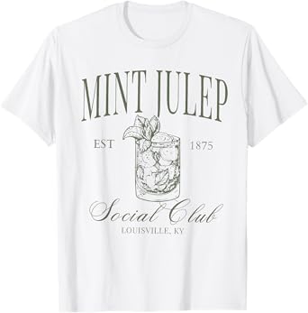 Mint Julep Derby Horse Racing Derby Day Cocktail Lovers T-Shirt