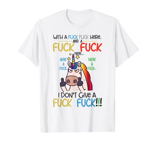 Funny Sarcasm Unicorn Shirt - Women's Unisex Adult Men's T-Shirt - White - Small - Short Sleeve - Cotton 65% Polyester 35% - Modern Classic - Everyday - Birthday - Lace Embellishment