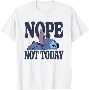 Disney Lilo & Stitch Nope Not Today Sleepy Stitch T-Shirt