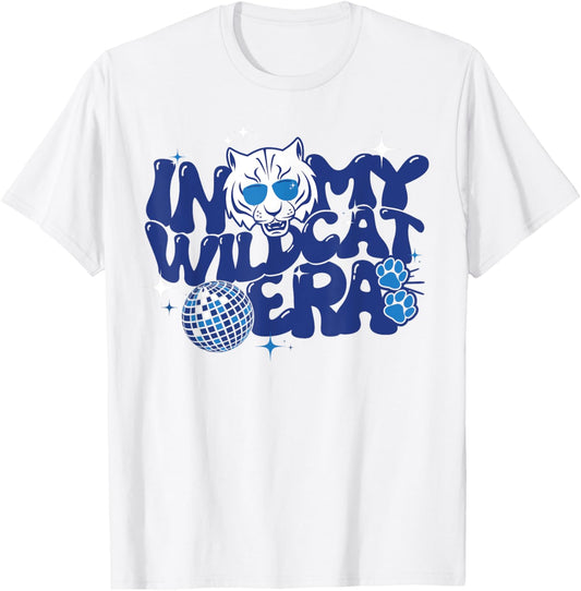 In My Wildcat Era Groovy School Spirit Mascot T-Shirt