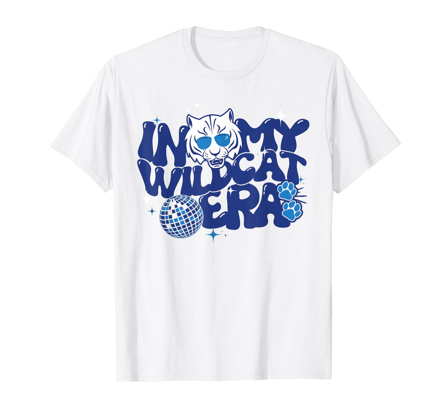 In My Wildcat Era Groovy School Spirit Mascot T-Shirt