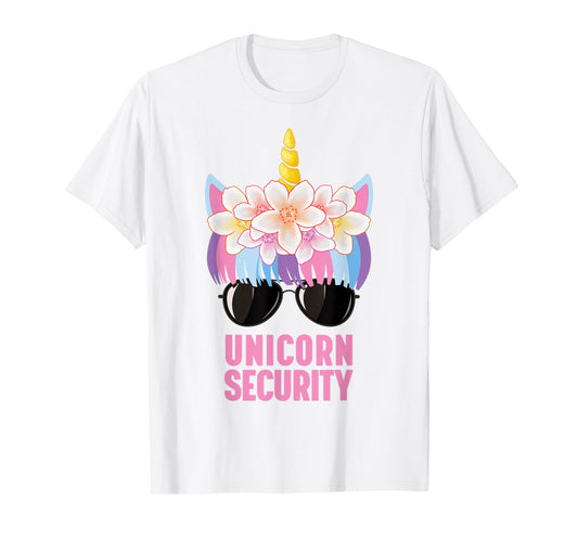 Cute Unicorn Security T-Shirt
