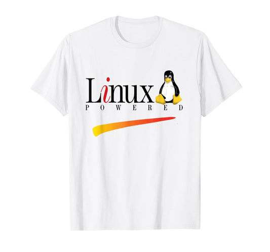 Linux Os T-Shirt Powered by Linux Tux Penguin Tee-Shirt T-Shirt