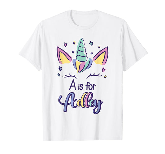 First Name Adley Personalized A Is For Adley T-Shirt
