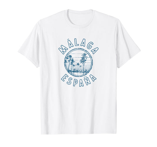 Spain Malaga Retro Vintage T-Shirt