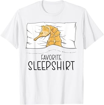 Favorite Sleepshirt Seahorse, Napping Seahorse Pajama T-Shirt
