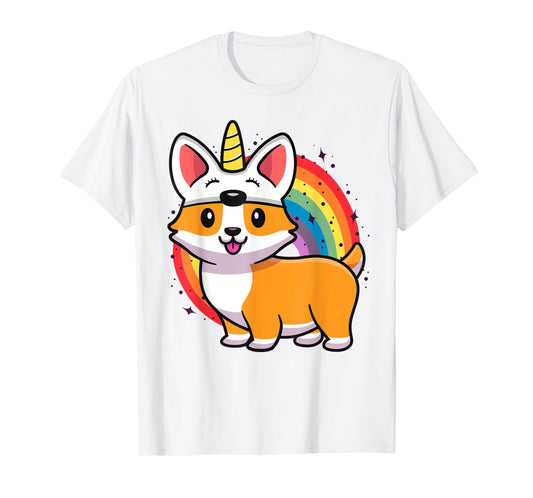 Corgicorn Unicorn Corgi For Kids Funny Rainbow Corgi T-Shirt