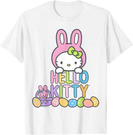Hello Kitty Easter Bunny Logo Tee Shirt T-Shirt