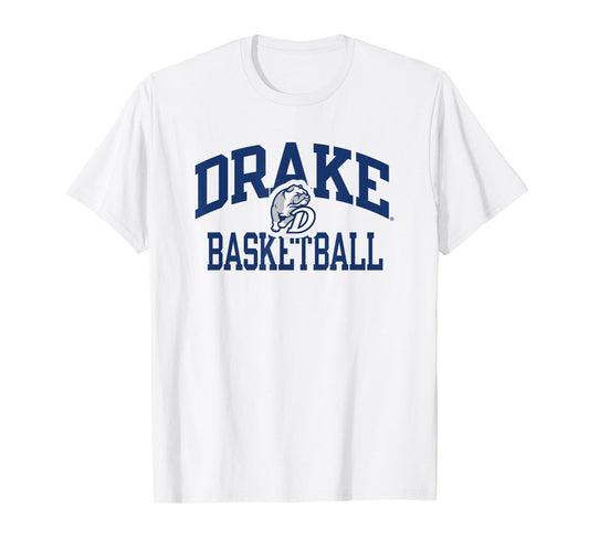 Drake Bulldogs Basketball Arch Gray Officially Licensed T-Shirt
