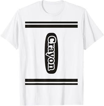 J. Walker Crayon Group Costume T-Shirt - Unisex Kids & Adults - Grey - Short Sleeve - Classic Fit - Polyester 100%