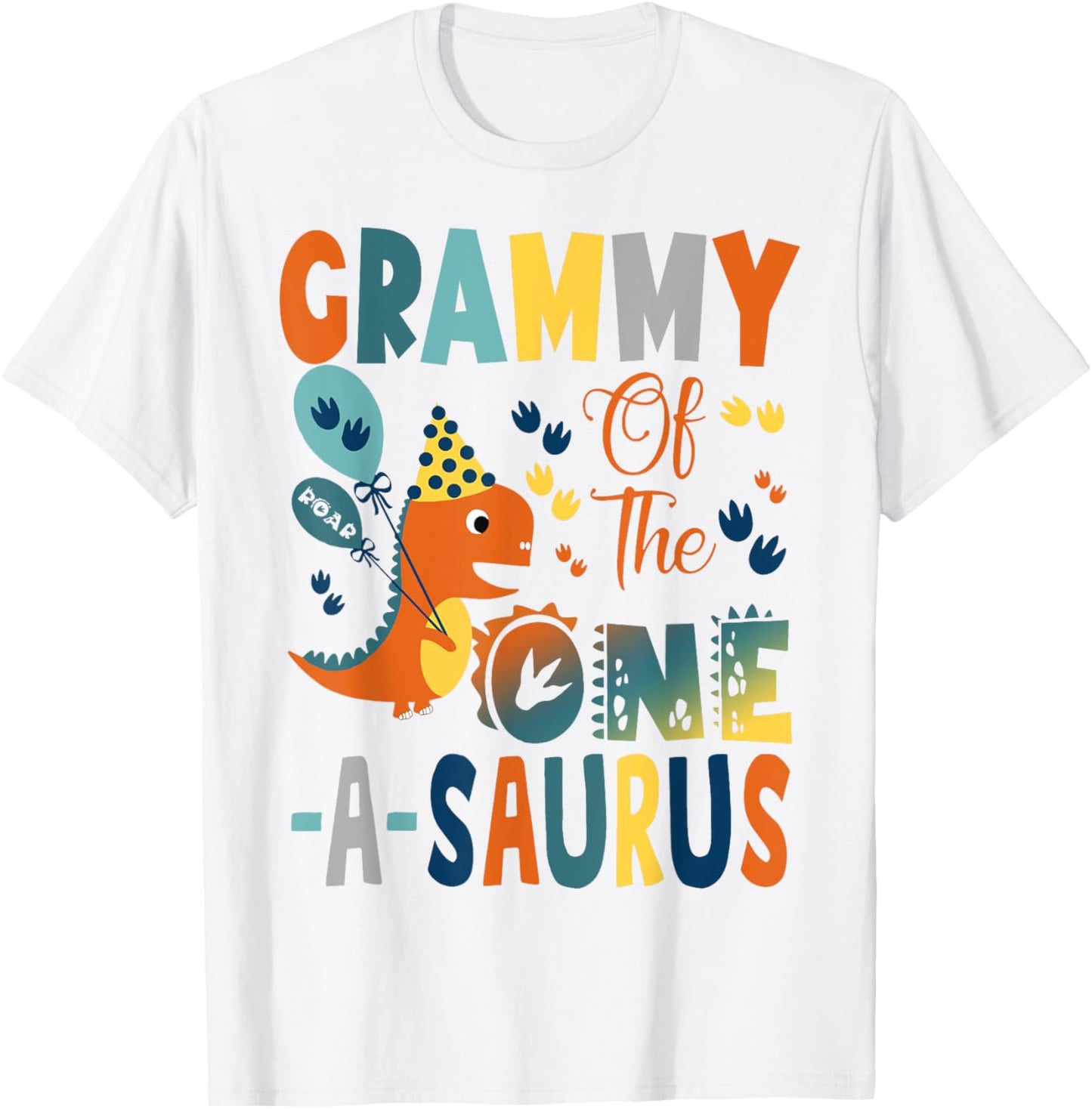Grammy Of The One-A-Saurus 2Nd Birthday Dinosaur Party T-Shirt