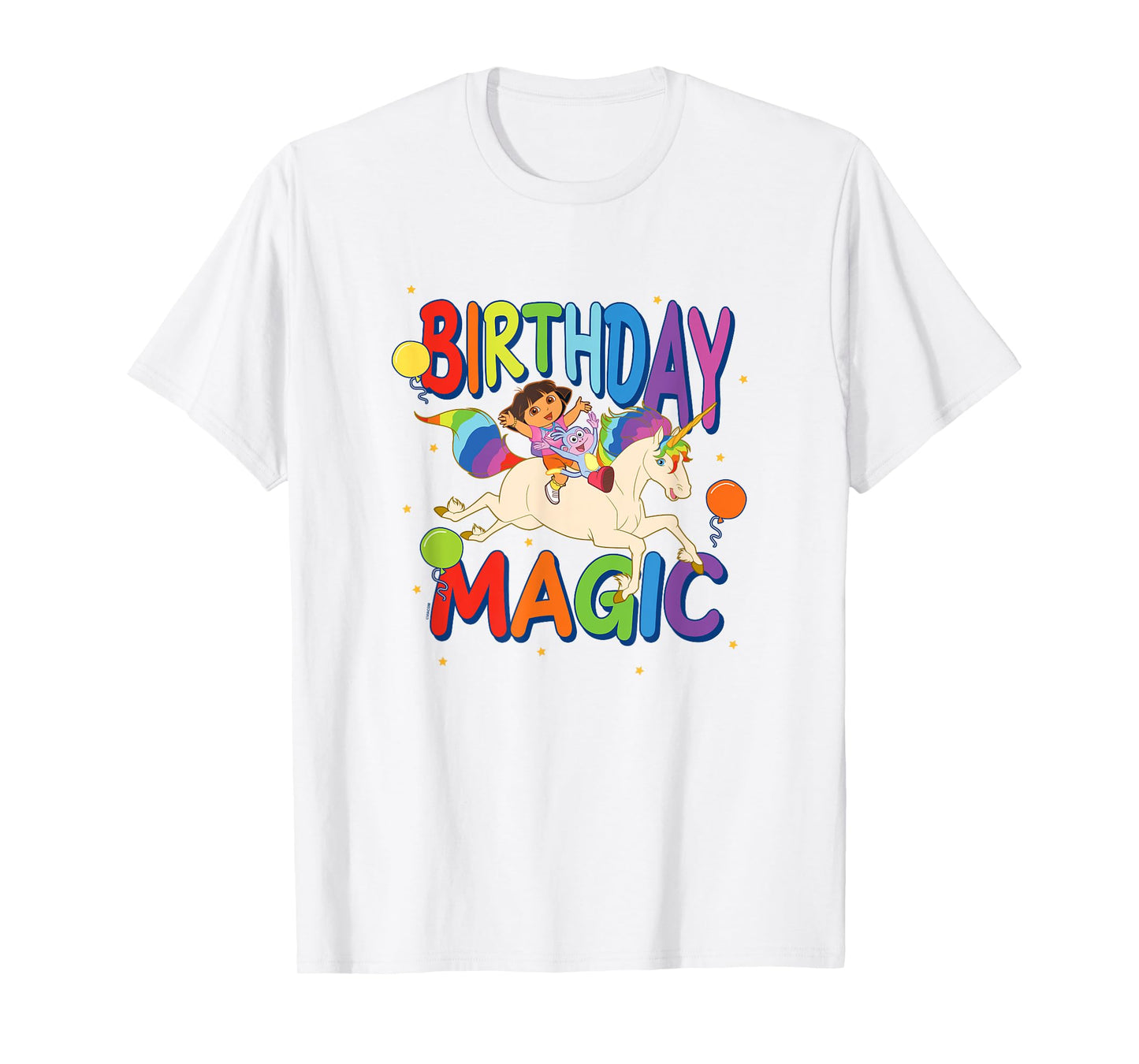 Dora the Explorer Birthday Magic Dora & Boots Riding Unicorn T-Shirt