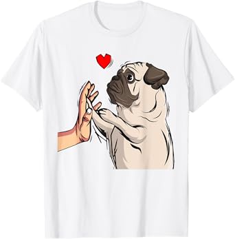 Pug Love Funny Dog Lover Owner Girls Gift T-Shirt