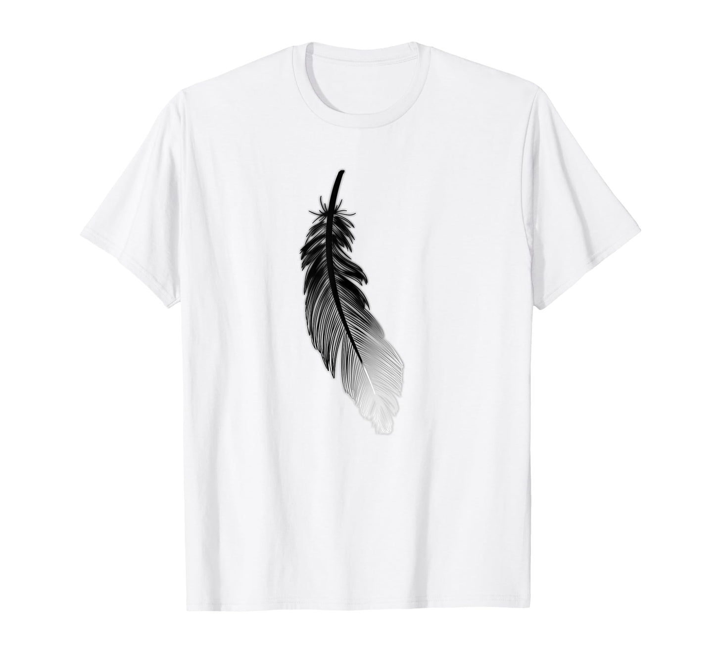 Shirt with Black Feather Print T-Shirt