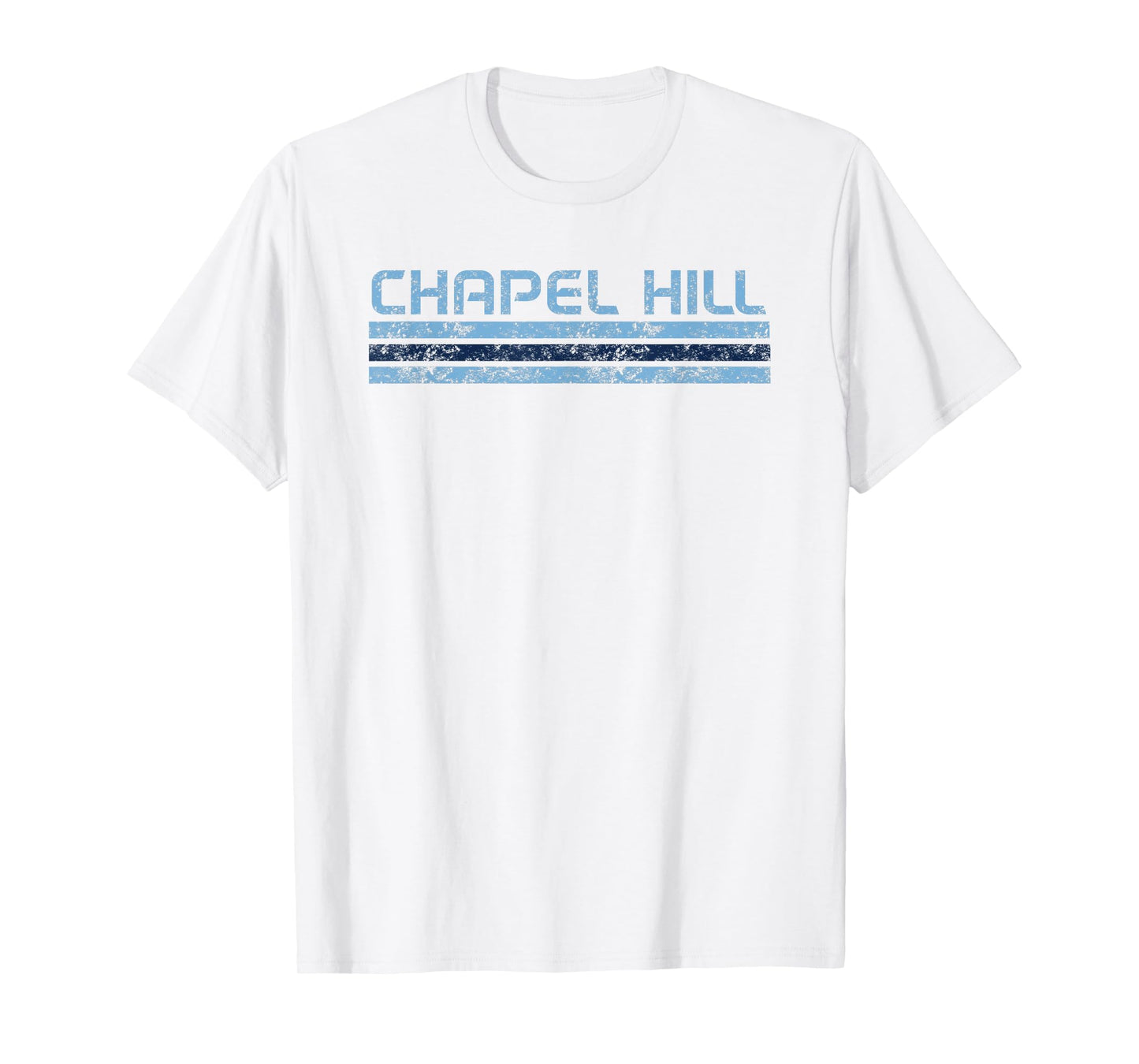 Chapel Hill North Carolina Retro Vintage Weathered Stripe T-Shirt