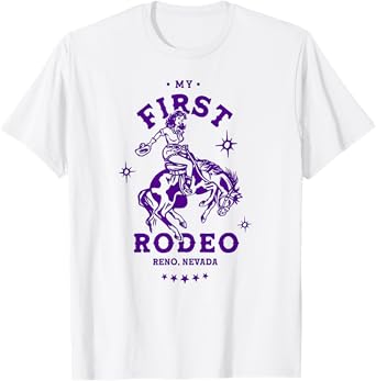 Reno, Nevada First Rodeo Funny Retro Western Cowgirl Travel T-Shirt