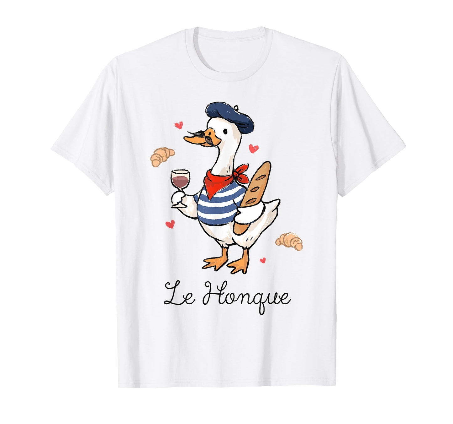 Retro Le Honque Silly Goose Baker Loving Baking Duck Meme T-Shirt