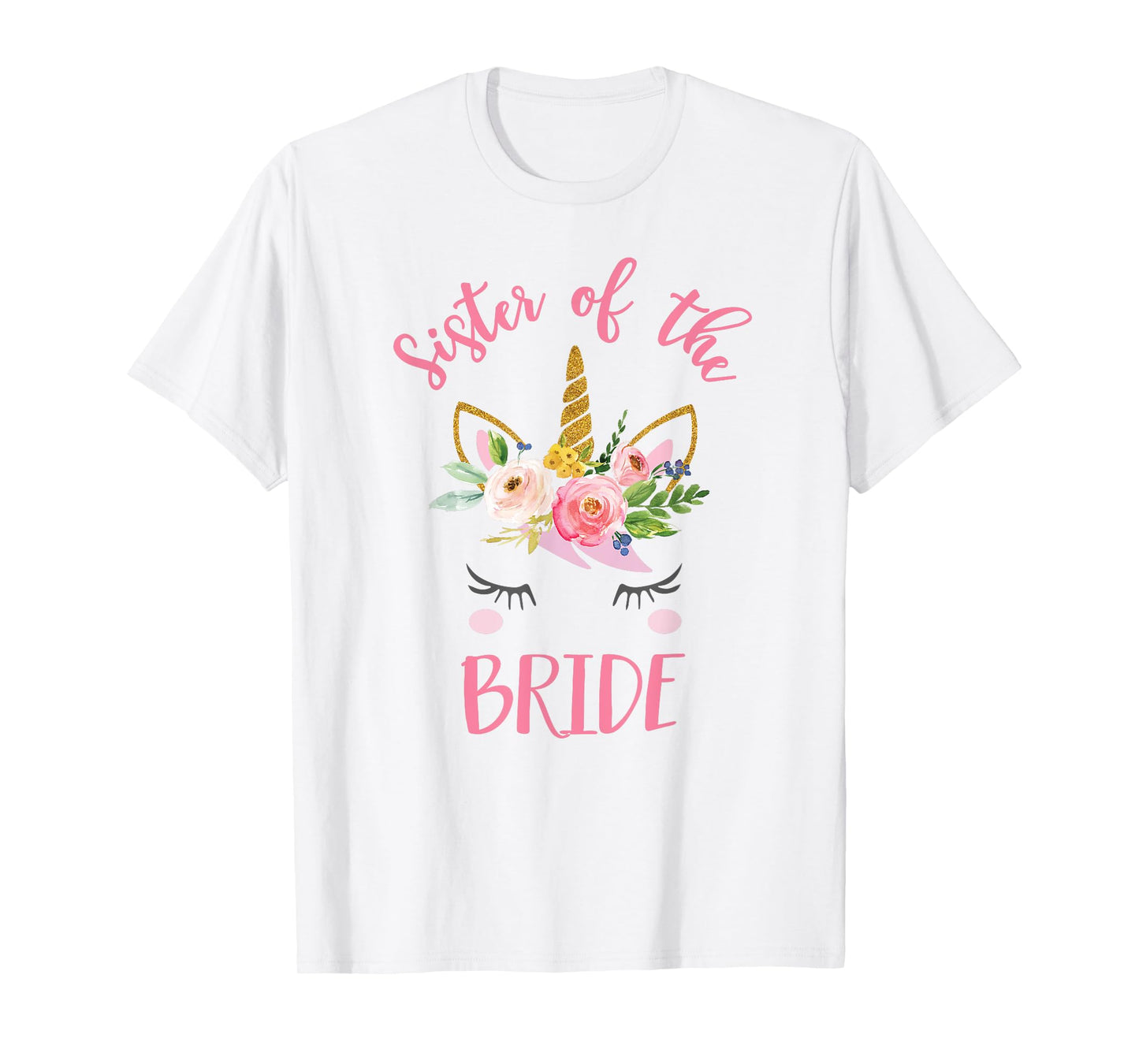Unicorn Sister of the Bride T-Shirt, Wedding Gift