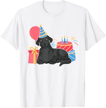 Black Labrador Lover Dog Owner Kids Birthday Party Black Lab T-Shirt