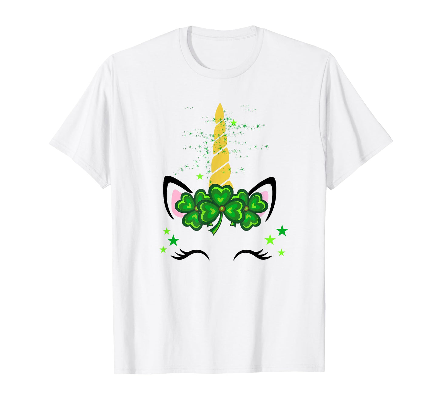 St. Patrick's Day Irish Unicorn face T-Shirt Men Women kids T-Shirt