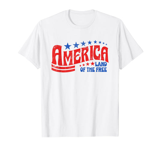 America 1776 Land Of The Free Patriotic Freedom 4th Of July T-Shirt
