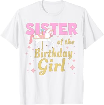 Sister Carousel Party 1st Birthday Girl Family Matching T-Shirt