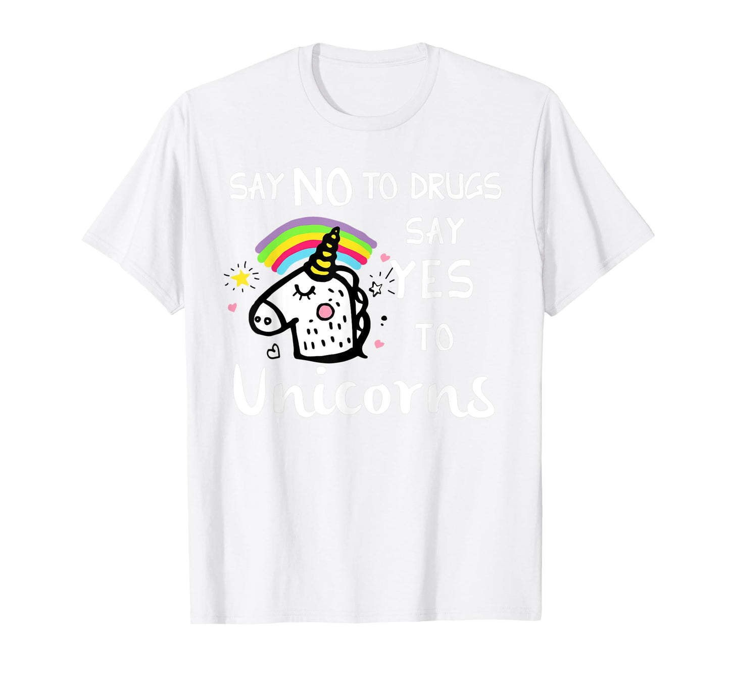 Red Ribbon Week Kids Youth Say No Say Yes to Unicorns T-Shirt