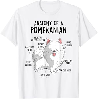 Anatomy of A Pomeranian Dog Owner Pom Puppy Funny Cute T-Shirt