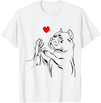American Bully Love Cute Pitbull Dog Mom Funny Girls T-Shirt
