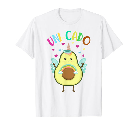 Cute Avocado Shirt Kids Toddler Little Girl Unicorn Birthday T-Shirt